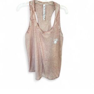 Lululemon Miami Heat Basketball Tank Peach White Racerback Pima Cotton Lycra 4